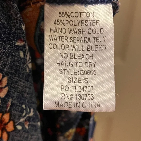 Umgee Orange and Navy Patterned Maxi Dress - Picture 10 of 10